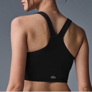 ALO Yoga Airbrush Real Bra Tank in black Women's size XS